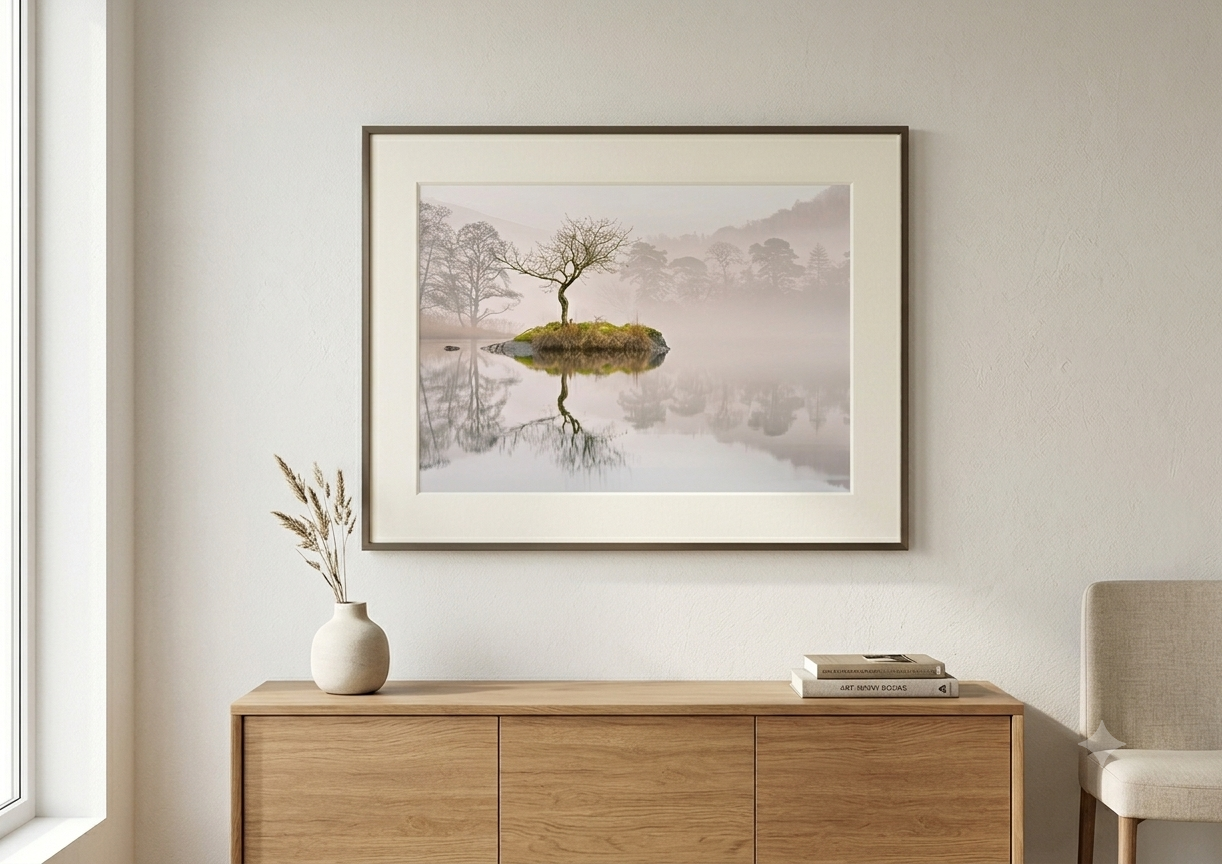 Alternative view of Rydal Water Misty Tree