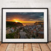 Photograph of sleepy Staithes village during a glorious sunrise. North York Moors Landscape UK,