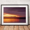 A dramatic sunrise over the Farne Islands in Northumberland, taken from Bamburgh beach. United Kingdom. Wall Art, Fine art photography