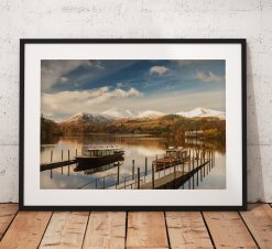 Lake District Landscape Photography, Derwentwater, Keswick, Snow, Winter, Cumbria, England. Landscape Photo. Mounted print. Wall Art.