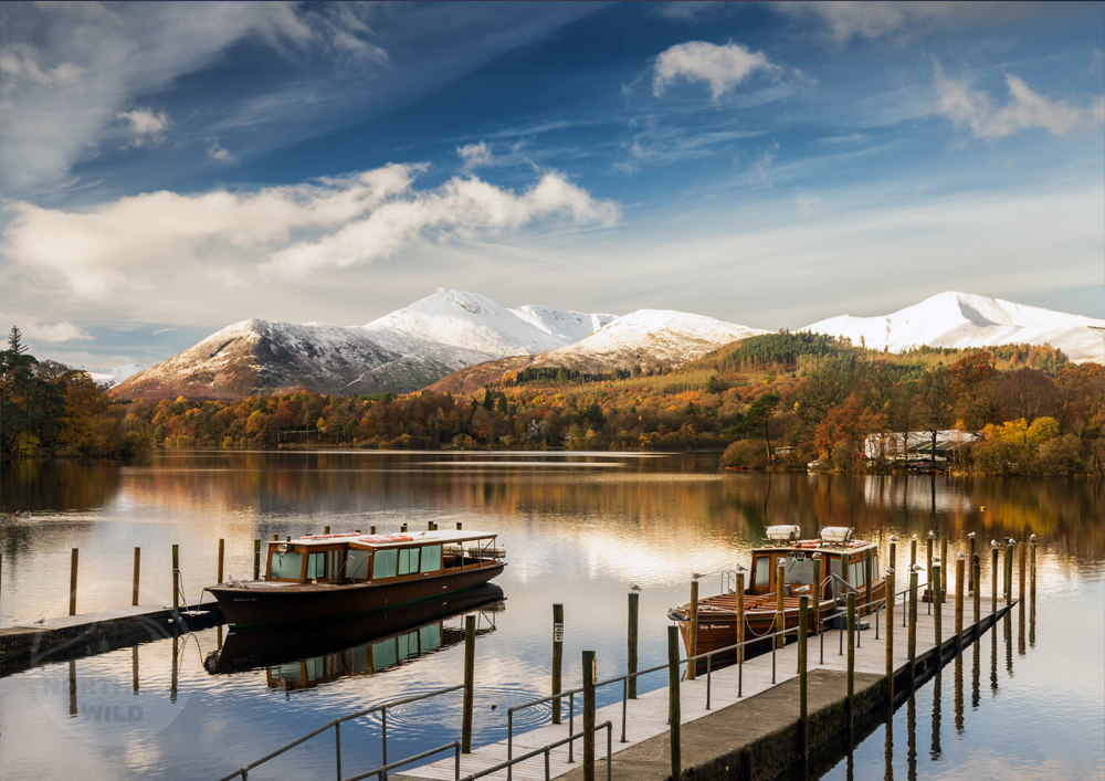 Lake District Landscape Photography, Derwentwater, Keswick, Snow, Winter, Cumbria, England. Landscape Photo. Mounted print. Wall Art.