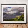 Lake District Landscape Photography, Derwentwater, Catbells, Cumbria, Rainbow,  England. Landscape Photo. Mounted print. sunrise.