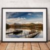 Lake District Landscape Photography, Derwentwater, Keswick, Snow, Winter, Cumbria, England. Landscape Photo. Mounted print. Wall Art.