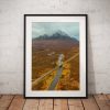 Landscape Photograph of Glencoe Valley in the Scottish Highlands. Showing an autumnal Buachaille Etve Mor in the background. Wall Art print