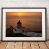 Lovely sunrise above the St Abbs Head lighthouse in Scotland and the Scottish Borders, United Kingdom, Wall Art, Photograph Print