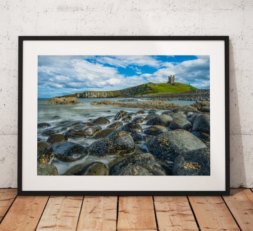 Northumberland Landscape photography, Dunstanburgh Castle. Craster, Coast, Seascape, England. Landscape Photo. Mounted print. Wall Art.