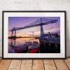 Photo of the Middlesbrough Transporter Bridge at Sunrise. Teesside,  North East England. Wall Art, Fine Art Photography