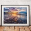 Saltburn Landscape Photography, Pier, Beach. Sunset. coast, Seaside, North York Moors, England. Landscape Photo. Mounted print. Wall Art.