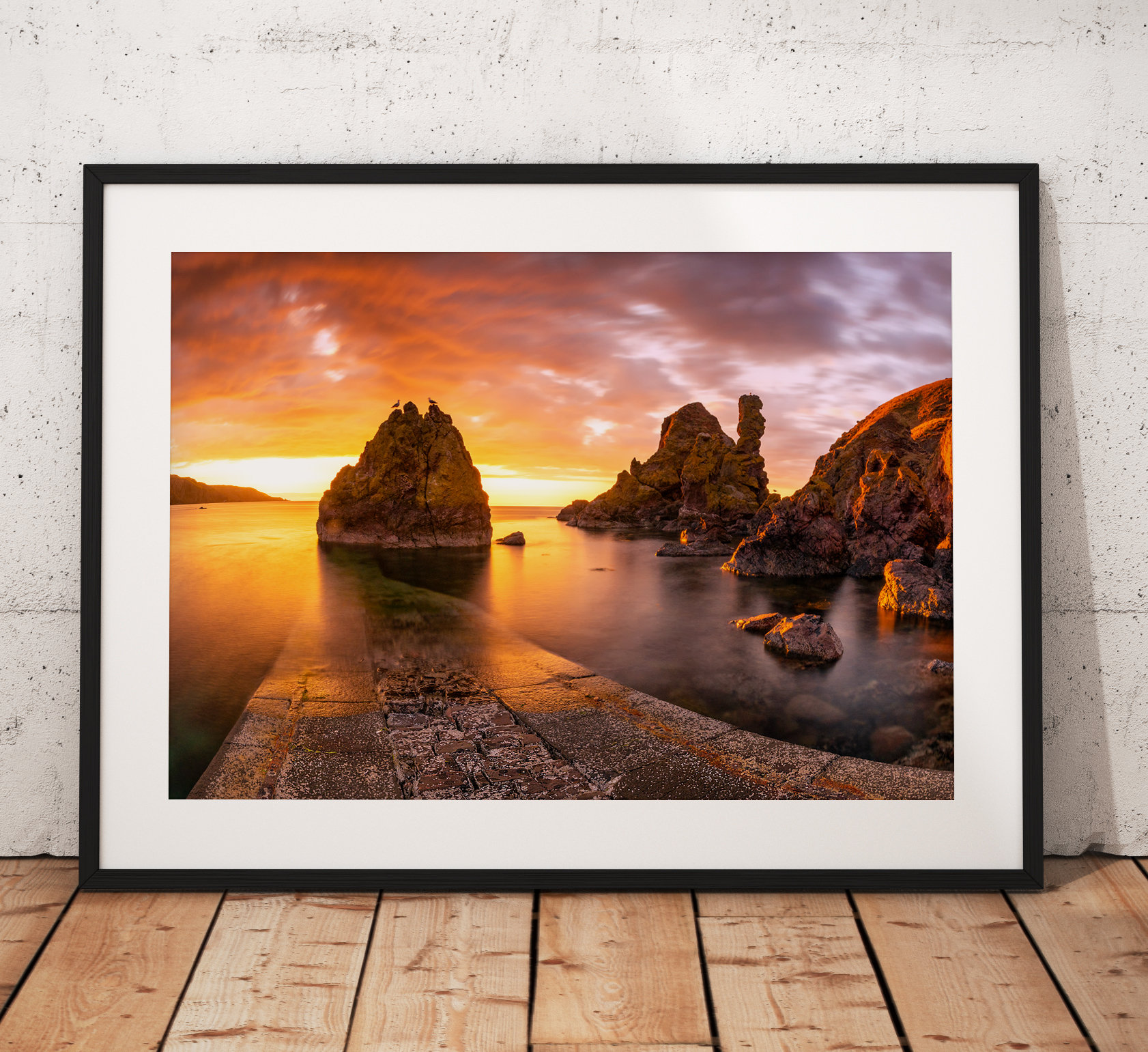 Northern Wild landscape Photography - Pettico Wick Sunset, St Abbs Head, Scotland UK