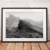 Skye Landscape photography, Mono , Scotland, Scottish, Mountain, Isle of Skye, Black and White, Mono, Wall Art